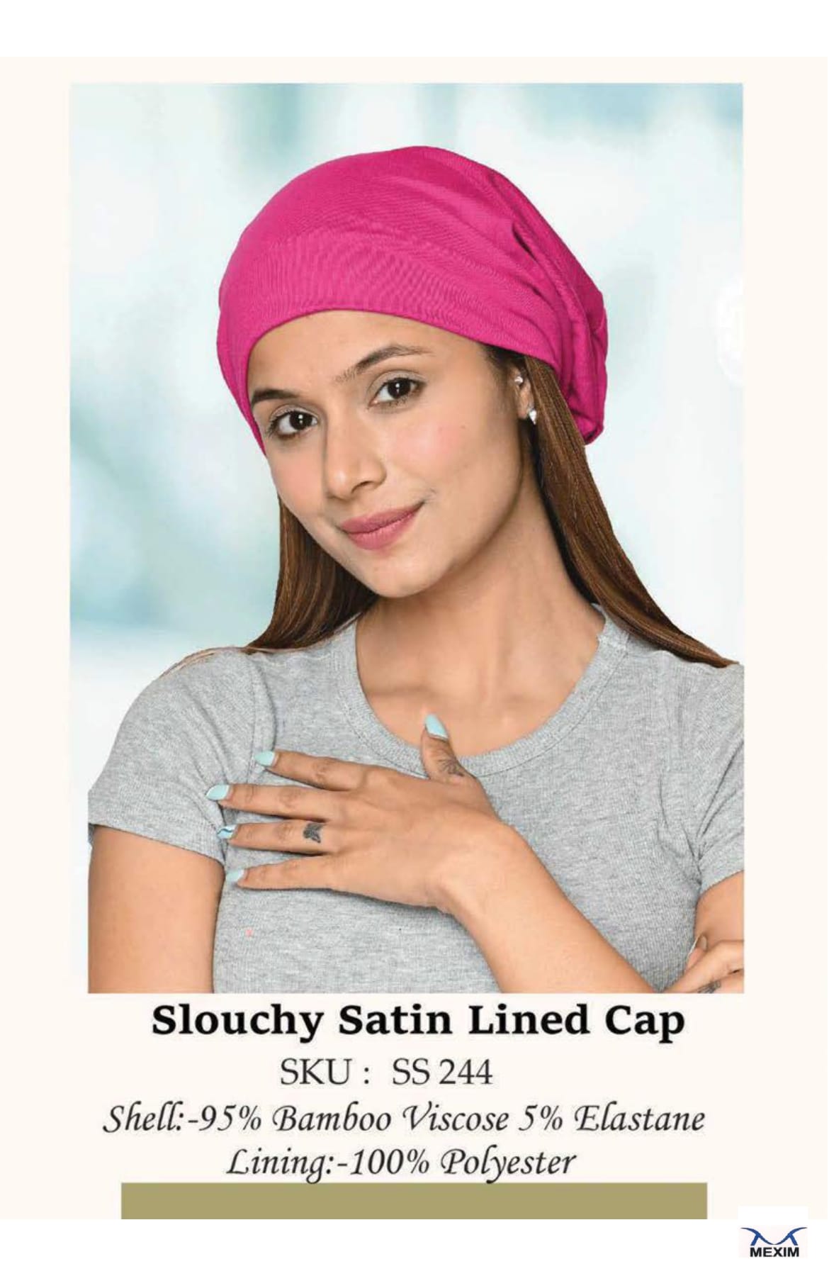 Slouchy Satin Lined cap