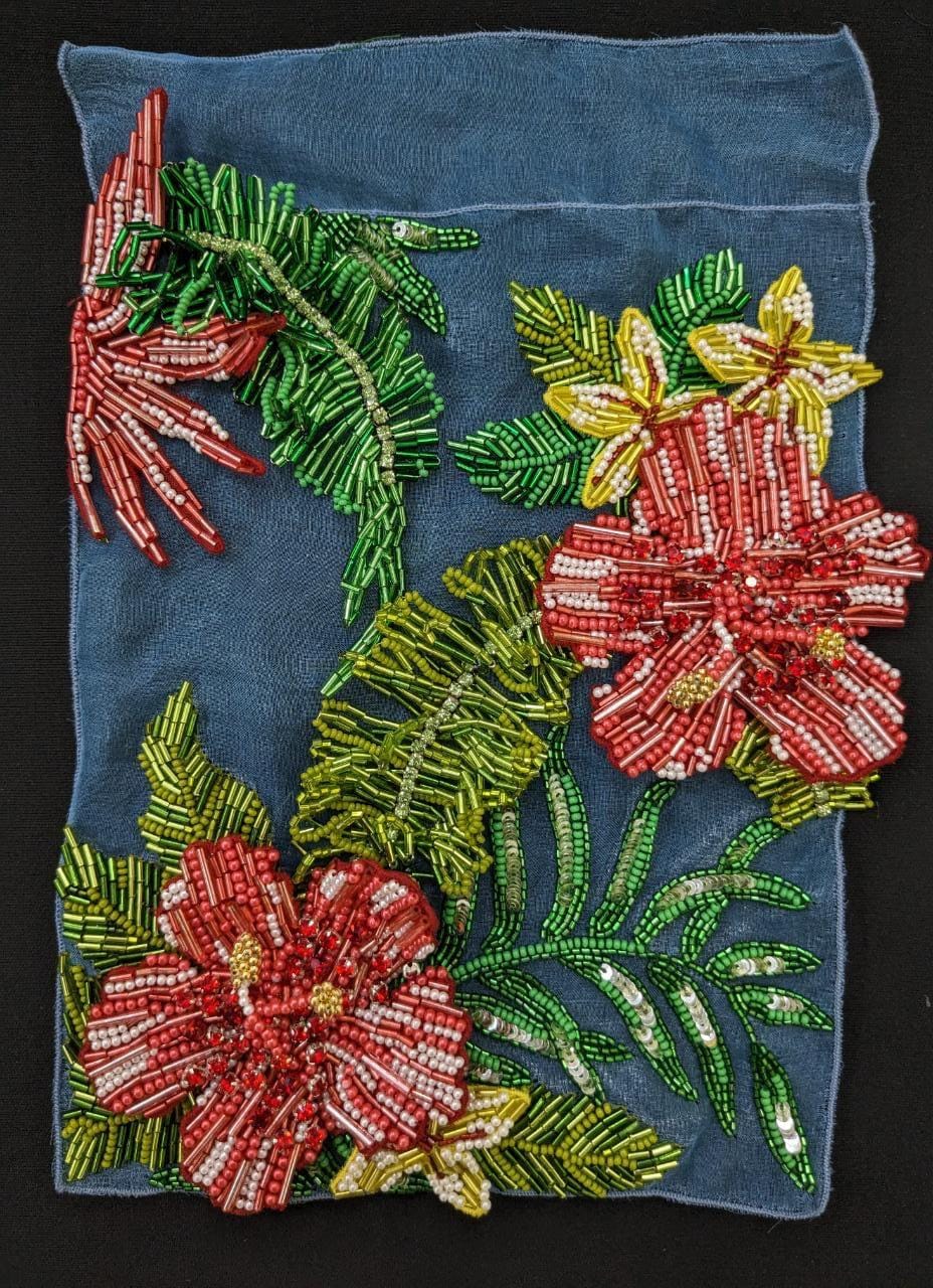 Zardosi - Red floral