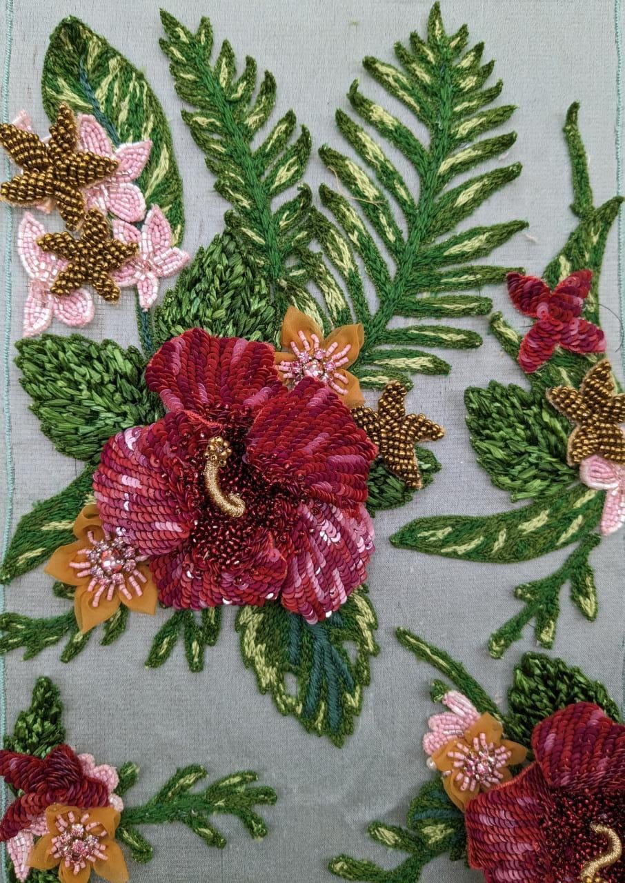 Zardosi - Marron floral